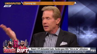 Skip Bayless Falls For A Fake Woj Tweet About Chris Paul Mocking James Harden's "Manboobs"